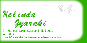 melinda gyaraki business card